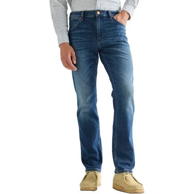 Wrangler Jean 112377800 Greensboro Regular Fit Stormforge Blue 32 - Publicité Wrangler Jean 112377800 Greensboro Regular Fit Stormforge Blue 32 - Publicité