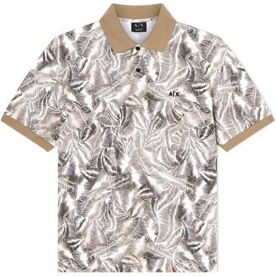 Giorgio Armani Exchange Polo à Manches Courtes Xm002355_af10366 Cream Leaf Allover Print Black M Homme - Publicité Giorgio Armani Exchange Polo à Manches Courtes Xm002355_af10366 Cream Leaf Allover Print Black M Homme - Publicité