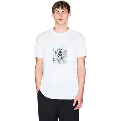 Giorgio Armani Exchange T-shirt à Manches Courtes Xm002214_af10356 Off White L Homme - Publicité Giorgio Armani Exchange T-shirt à Manches Courtes Xm002214_af10356 Off White L Homme - Publicité