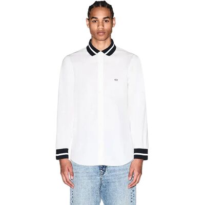 Giorgio Armani Exchange Chemise à Manches Longues Xm002267_af22640 Off White L Homme - Publicité Giorgio Armani Exchange Chemise à Manches Longues Xm002267_af22640 Off White L Homme - Publicité