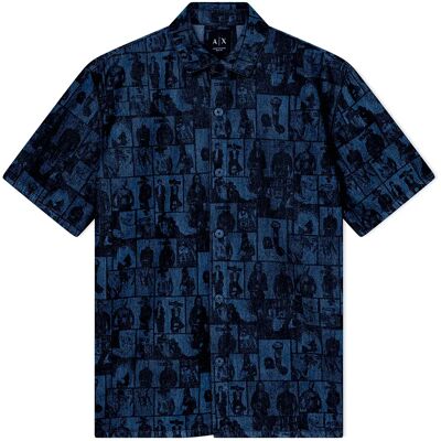Giorgio Armani Exchange Chemise à Manches Courtes Xm002809_af24509 Denim Allover Face L Homme - Publicité Giorgio Armani Exchange Chemise à Manches Courtes Xm002809_af24509 Denim Allover Face L Homme - Publicité