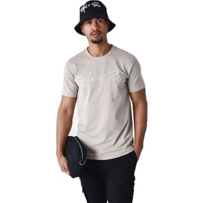 Pro-Ject X Paris T-shirt à Manches Courtes Beige M Homme - Publicité Pro-Ject X Paris T-shirt à Manches Courtes Beige M Homme - Publicité