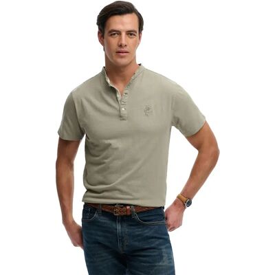 Superdry T-shirt à Manches Courtes Classic Cotton Lin Grandad Light Khaki Green L Homme - Publicité Superdry T-shirt à Manches Courtes Classic Cotton Lin Grandad Light Khaki Green L Homme - Publicité