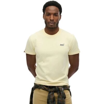 Superdry T-shirt à Manches Courtes Essential Logo Embroidered Pastel Yellow / Navy L Homme - Publicité Superdry T-shirt à Manches Courtes Essential Logo Embroidered Pastel Yellow / Navy L Homme - Publicité