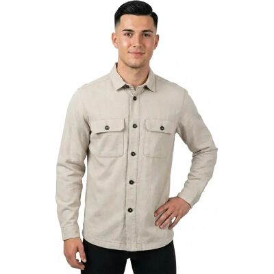 Fynch Hatton Chemise Surchemise 16032821 Stone L Homme - Publicité Fynch Hatton Chemise Surchemise 16032821 Stone L Homme - Publicité