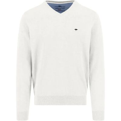 Fynch Hatton Pull à Col En V 1613211 New Offwhite XL - Publicité Fynch Hatton Pull à Col En V 1613211 New Offwhite XL - Publicité
