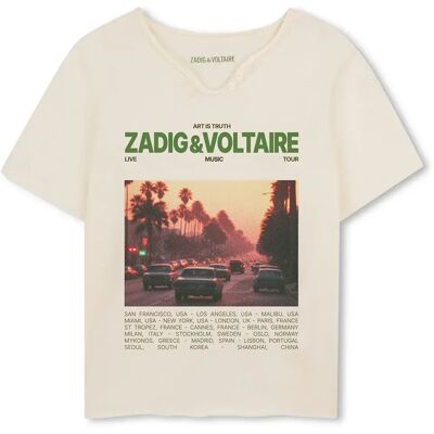 Zadig & Voltaire T-shirt à Manches Courtes X60578 Raw 8 Années - Publicité Zadig & Voltaire T-shirt à Manches Courtes X60578 Raw 8 Années - Publicité