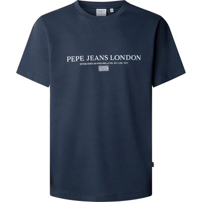 Pepe Jeans T-shirt à Manches Courtes Summer Seasonal Logo Dulwich Blue L Homme - Publicité Pepe Jeans T-shirt à Manches Courtes Summer Seasonal Logo Dulwich Blue L Homme - Publicité
