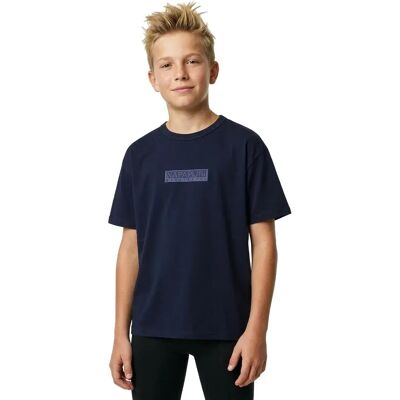 Napapijri T-shirt à Manches Courtes New Box Logo Blue Marine 4 Années - Publicité Napapijri T-shirt à Manches Courtes New Box Logo Blue Marine 4 Années - Publicité