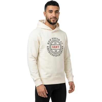 Gant Sweat à Capuche 2067110 Cream 2XL Homme - Publicité Gant Sweat à Capuche 2067110 Cream 2XL Homme - Publicité