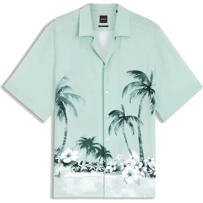 Boss Chemise à Manches Courtes Rayer 10277647 Turquoise Aqua M Homme - Publicité Boss Chemise à Manches Courtes Rayer 10277647 Turquoise Aqua M Homme - Publicité