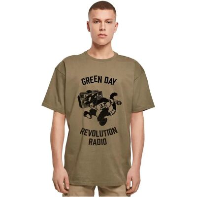 Merchcode T-shirt à Manches Courtes Green Day Revolution Radio Oversized Olive L Homme - Publicité Merchcode T-shirt à Manches Courtes Green Day Revolution Radio Oversized Olive L Homme - Publicité