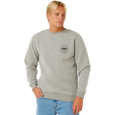 Rip Curl Sweat-shirt Stapler Crew Grey Marle S Homme - Publicité Rip Curl Sweat-shirt Stapler Crew Grey Marle S Homme - Publicité