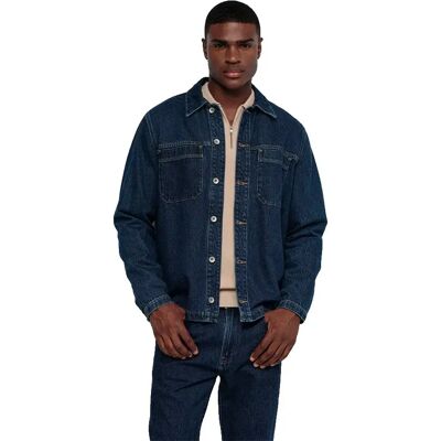 Salsa Jeans Chemise Surchemise 21011882 Dark Wash L Homme - Publicité Salsa Jeans Chemise Surchemise 21011882 Dark Wash L Homme - Publicité