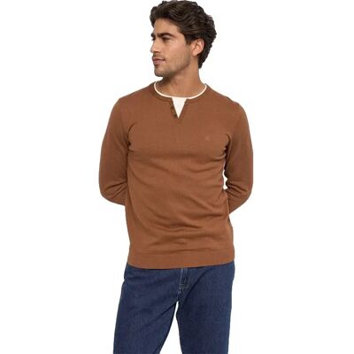 Salsa Jeans Pull Henley Regular Fit Light Brown L Homme - Publicité Salsa Jeans Pull Henley Regular Fit Light Brown L Homme - Publicité