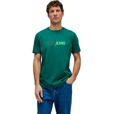 Salsa Jeans T-shirt à Manches Courtes 21011137 Green L Homme - Publicité Salsa Jeans T-shirt à Manches Courtes 21011137 Green L Homme - Publicité