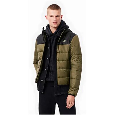 Lacoste Blouson Bomber Bh6763 Olive 06Y / Black L Homme - Publicité Lacoste Blouson Bomber Bh6763 Olive 06Y / Black L Homme - Publicité