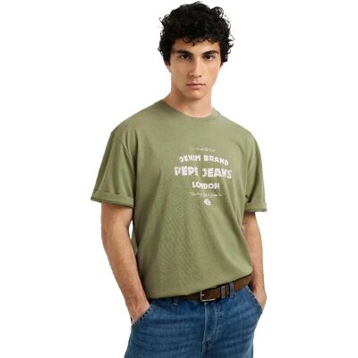 Pepe Jeans T-shirt à Manches Courtes Jaxon Washed Army Green L Homme - Publicité Pepe Jeans T-shirt à Manches Courtes Jaxon Washed Army Green L Homme - Publicité