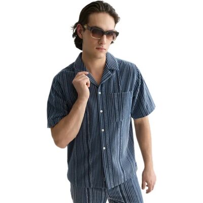 Scotch & Soda Chemise à Manches Courtes 183571 Relaxed Fit Sky Captain Stripe L Homme - Publicité Scotch & Soda Chemise à Manches Courtes 183571 Relaxed Fit Sky Captain Stripe L Homme - Publicité
