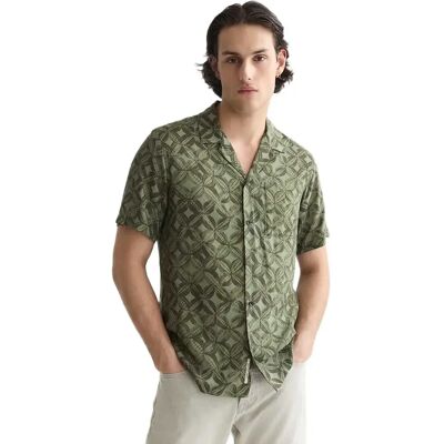 Scotch & Soda Chemise à Manches Courtes 183573 Relaxed Fit Tiles Flower Olive Night L Homme - Publicité Scotch & Soda Chemise à Manches Courtes 183573 Relaxed Fit Tiles Flower Olive Night L Homme - Publicité