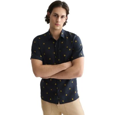 Scotch & Soda Chemise à Manches Courtes 183574 Regular Fit Tiles Stars Gold Flake L Homme - Publicité Scotch & Soda Chemise à Manches Courtes 183574 Regular Fit Tiles Stars Gold Flake L Homme - Publicité