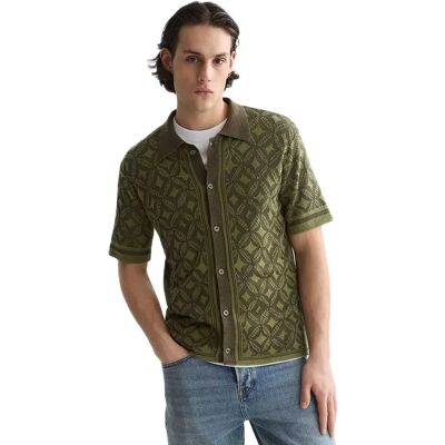 Scotch & Soda Chemise à Manches Courtes 183602 Tiles Flower Olive Night L Homme - Publicité Scotch & Soda Chemise à Manches Courtes 183602 Tiles Flower Olive Night L Homme - Publicité