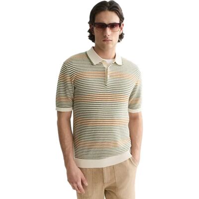 Scotch & Soda Polo à Manches Courtes 183612 Regular Fit Oil Green Stripe M Homme - Publicité Scotch & Soda Polo à Manches Courtes 183612 Regular Fit Oil Green Stripe M Homme - Publicité