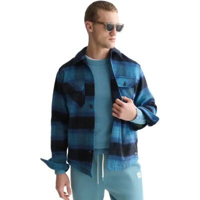 Scotch & Soda Chemise Surchemise 183644 Sky Captain Check L Homme - Publicité Scotch & Soda Chemise Surchemise 183644 Sky Captain Check L Homme - Publicité