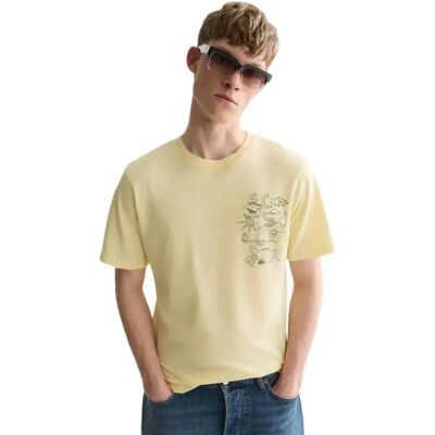 Scotch & Soda T-shirt à Manches Courtes 183729 Pastel Yellow L Homme - Publicité Scotch & Soda T-shirt à Manches Courtes 183729 Pastel Yellow L Homme - Publicité
