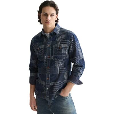 Scotch & Soda Chemise Surchemise 184207 Washed Indigo L Homme - Publicité Scotch & Soda Chemise Surchemise 184207 Washed Indigo L Homme - Publicité