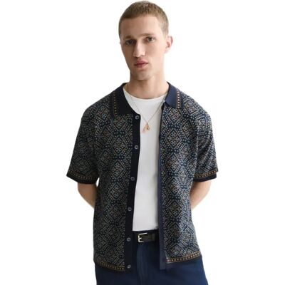 Scotch & Soda Chemise à Manches Courtes 184328 Soft Geo Sky Captain L Homme - Publicité Scotch & Soda Chemise à Manches Courtes 184328 Soft Geo Sky Captain L Homme - Publicité