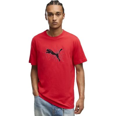 Puma T-shirt à Manches Courtes Graphics Cat Logo For All Time Red M - Publicité Puma T-shirt à Manches Courtes Graphics Cat Logo For All Time Red M - Publicité