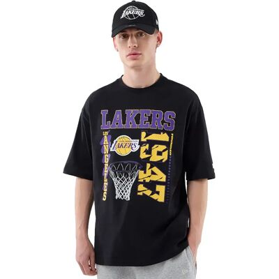 New Era T-shirt à Manches Courtes Nba Basketball Graphic Oversize Los Angeles Lakers Black M Homme - Publicité New Era T-shirt à Manches Courtes Nba Basketball Graphic Oversize Los Angeles Lakers Black M Homme - Publicité