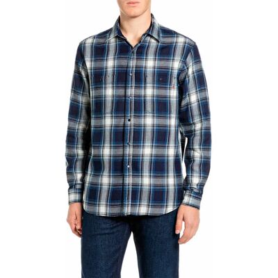 Replay Chemise à Manches Longues M105z.000.723t0w Navy / Light Blue / NatWhite Check M - Publicité Replay Chemise à Manches Longues M105z.000.723t0w Navy / Light Blue / NatWhite Check M - Publicité