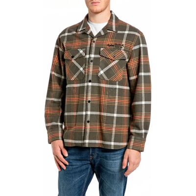 Replay Veste M13l7.000.723t2w Milit / Orange / White / Camel Check M - Publicité Replay Veste M13l7.000.723t2w Milit / Orange / White / Camel Check M - Publicité