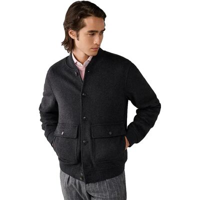 Hackett Blouson Bomber Hm4000245 Charcoal Grey L - Publicité Hackett Blouson Bomber Hm4000245 Charcoal Grey L - Publicité