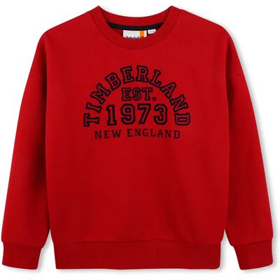 Timberland Sweat-shirt T61062 Red 4 Années - Publicité Timberland Sweat-shirt T61062 Red 4 Années - Publicité