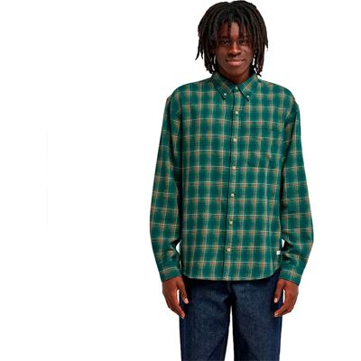 Element Chemise à Manches Longues Button Down Flannel Regular Fit Green Checks L Homme - Publicité Element Chemise à Manches Longues Button Down Flannel Regular Fit Green Checks L Homme - Publicité