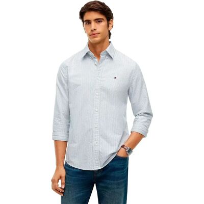 Tommy Hilfiger Chemise à Manches Longues Mw0mw36238 Nouveau Green / Navy Breton Stripe S Homme - Publicité Tommy Hilfiger Chemise à Manches Longues Mw0mw36238 Nouveau Green / Navy Breton Stripe S Homme - Publicité
