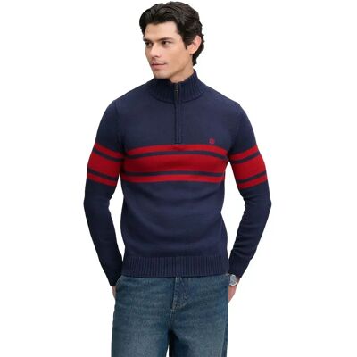 Superdry Pull à Demi-zip Cotton Stripe Knit Standard Navy / Red Stripe M - Publicité Superdry Pull à Demi-zip Cotton Stripe Knit Standard Navy / Red Stripe M - Publicité