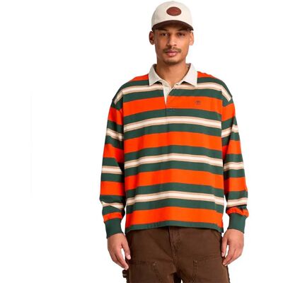 Timberland Polo à Manches Longues Striped Rugby Tangerine Tango Yd 3XL Homme - Publicité Timberland Polo à Manches Longues Striped Rugby Tangerine Tango Yd 3XL Homme - Publicité