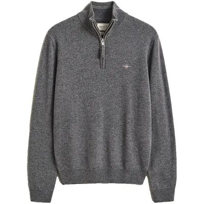 Gant Pull à Demi-zip 87313 Charcoal Melange L - Publicité Gant Pull à Demi-zip 87313 Charcoal Melange L - Publicité