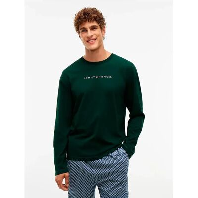 Tommy Hilfiger T-shirt De Pyjama à Manches Longues Um0um04014 Nocturnal Green M - Publicité Tommy Hilfiger T-shirt De Pyjama à Manches Longues Um0um04014 Nocturnal Green M - Publicité