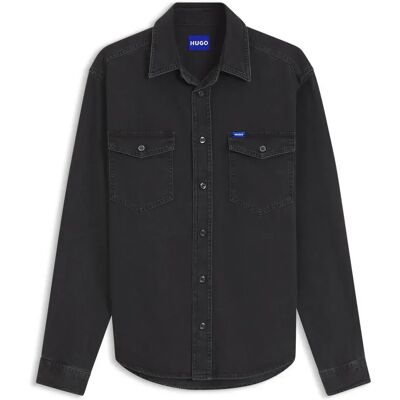 Hugo Chemise Surchemise Ebino 10281681 Blue Charcoal L - Publicité Hugo Chemise Surchemise Ebino 10281681 Blue Charcoal L - Publicité