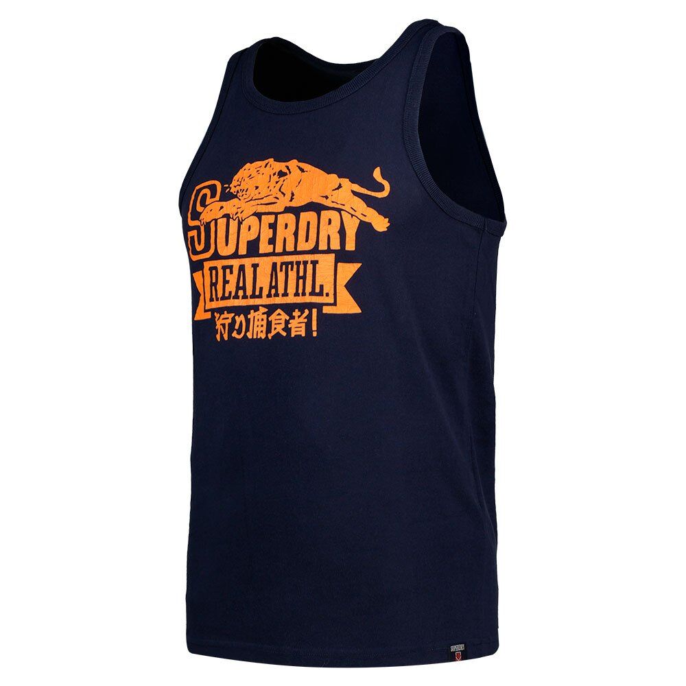 Superdry Track & Field Ath Graphic Sleeveless T-shirt Bleu S Homme Bleu S male