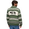 Superdry Chunky Knit Patterened Full Zip Sweater Vert M Homme Vert M male