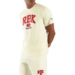 Reebok T-shirt à Manches Courtes Collegiate Vintage Chalk S Homme