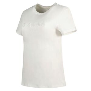 Salsa Jeans Lace-panel Logo Short Sleeve T-shirt Blanc S Femme Blanc S female - Publicité