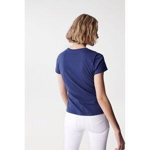 Salsa Jeans Logo Embroidery Short Sleeve T-shirt Bleu XL Femme Bleu XL female - Publicité