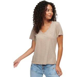 Superdry W1011181A T-shirt Décontracté en Coton à Col en V Marron - Publicité Superdry W1011181A T-shirt Décontracté en Coton à Col en V Marron - Publicité